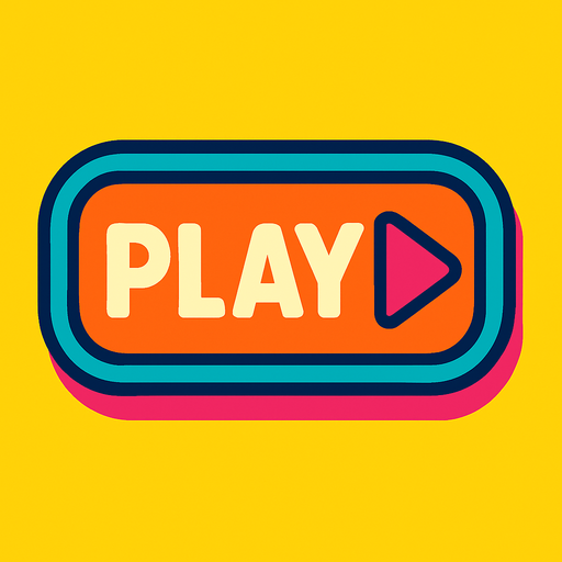 a fun play button that says play on it super modern and kid friendly.
In-Game asset.  2d.  High contrast.  No shadows