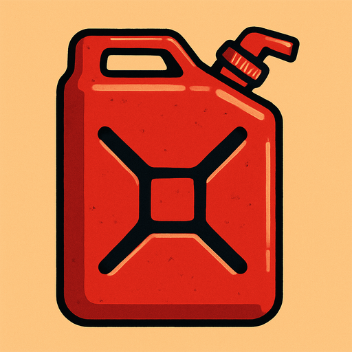 Kirmizi benzin bidonu.
In-Game asset.  2d.  High contrast.  No shadows
