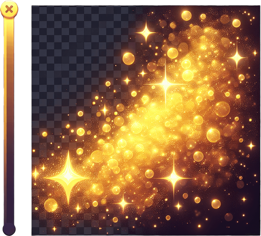 gold sparkle.
Single Game Texture.  In-Game asset.  2d.  Blank background.  High contrast.  No shadows