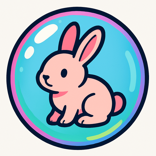 bubble with a bunny on it.
In-Game asset.  2d.  High contrast.  No shadows
