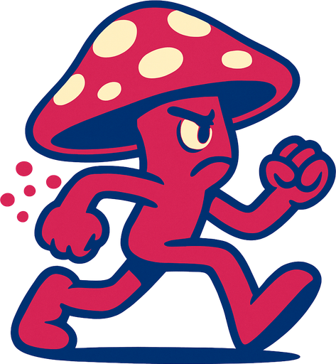 sporeRunner image.
2d.  High contrast.  No shadows