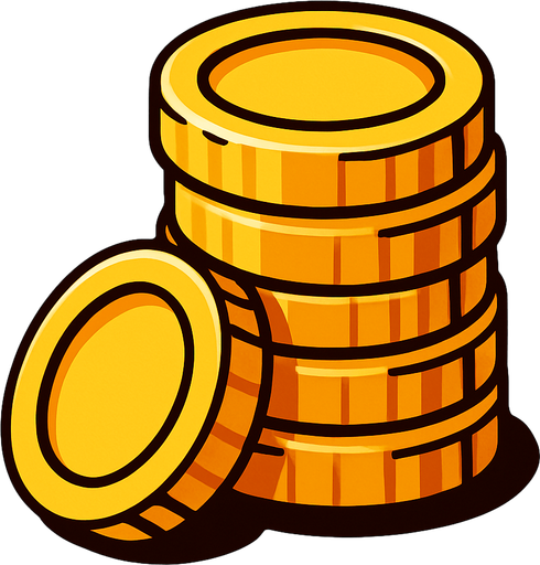 gold.
In-Game asset.  2d.  High contrast.  No shadows