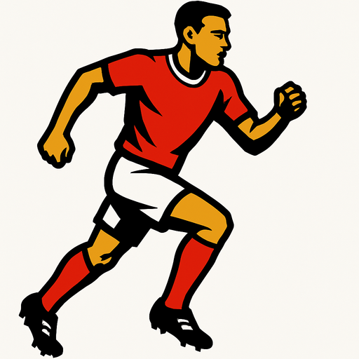 male soccer striker  not holding ball 2d ingame asset high contrast no shadows.
In-Game asset.  2d.  High contrast.  No shadows