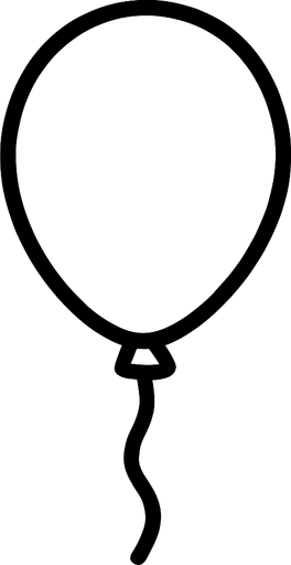 white balloon.
In-Game asset.  2d.  High contrast.  No shadows