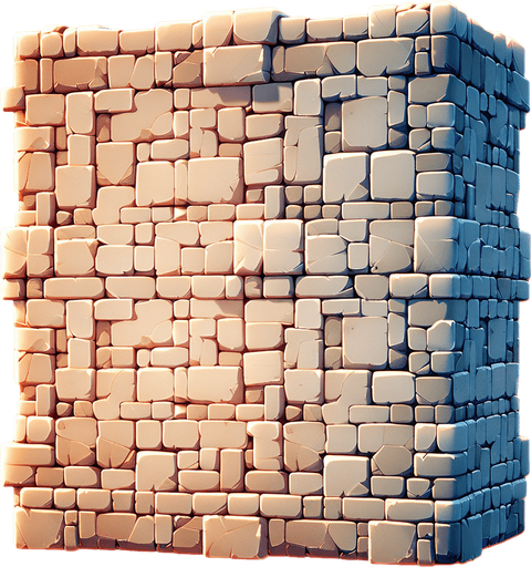 Wall.
Single Game Texture.  In-Game asset.  2d.  Blank background.  High contrast.  No shadows