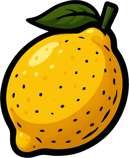 uncut lemon.
In-Game asset.  2d.  High contrast.  No shadows