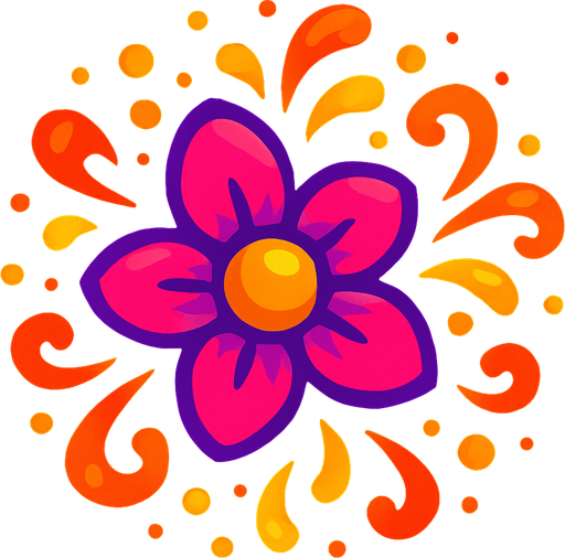 Flowery particle. Vibrant..
In-Game asset.  2d.  High contrast.  No shadows