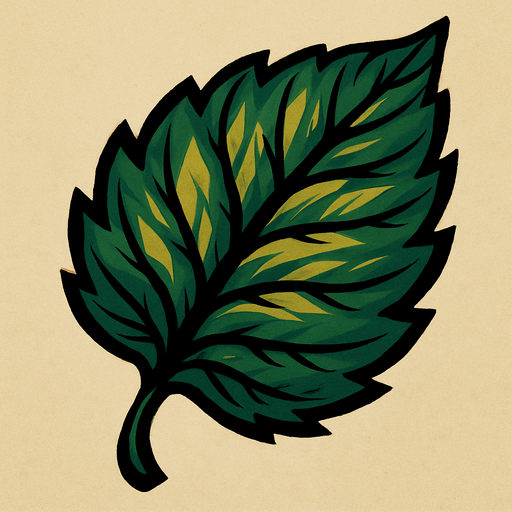 hoja.
In-Game asset.  2d.  High contrast