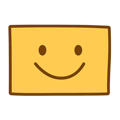 Smiley face. No background. Transparent background. Blank background. No shadows. 2d. In-Game asset. flat