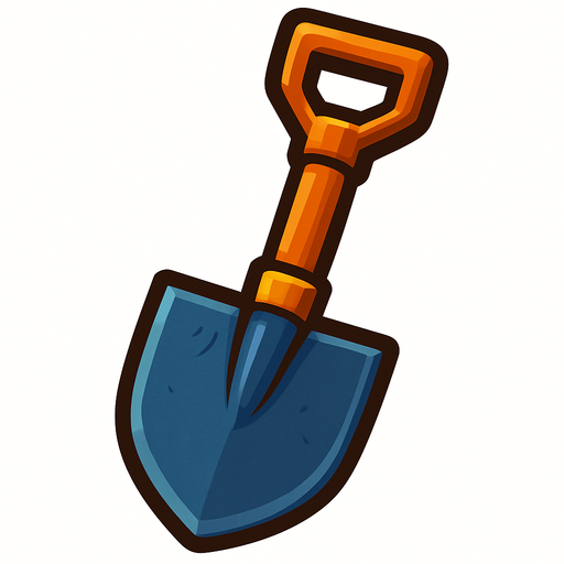 shovel.
In-Game asset.  2d.  High contrast.  No shadows