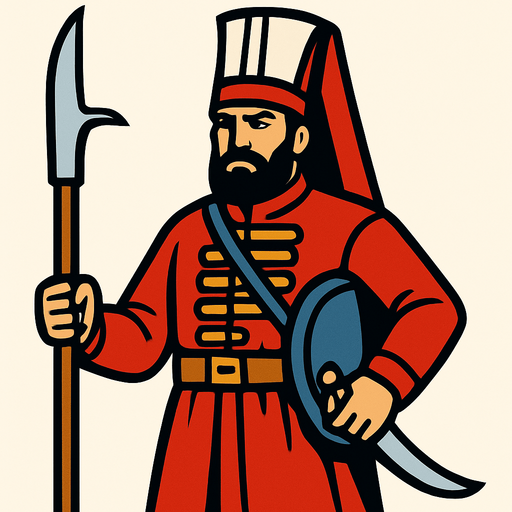Ottoman Janissary.
In-Game asset.  2d.  High contrast.  No shadows