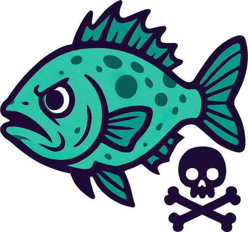 poison fish.
In-Game asset.  2d.  High contrast.  No shadows