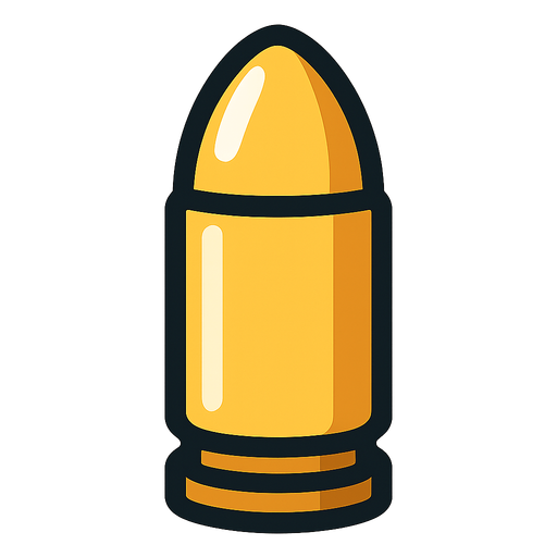 Bullet.
In-Game asset.  2d.  High contrast.  No shadows