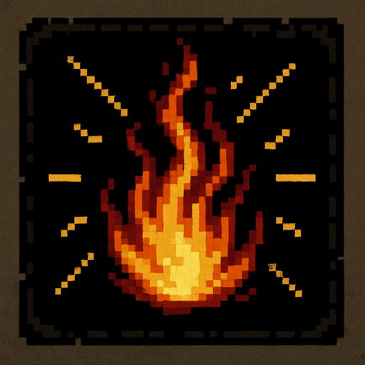 Spell icon Dark souls style 2d pixel art.
In-Game asset.  2d.  High contrast.  No shadows