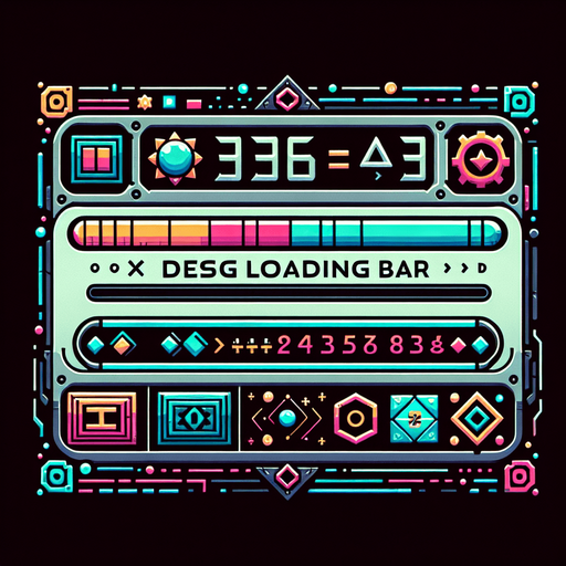 mathematical loading bar.
Single Game Texture.  In-Game asset.  2d.  Blank background.  High contrast