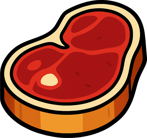 Carne Grande.
In-Game asset.  2d.  High contrast.  No shadows