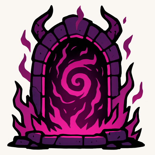 Portal siniestro.
In-Game asset.  2d.  High contrast.  No shadows