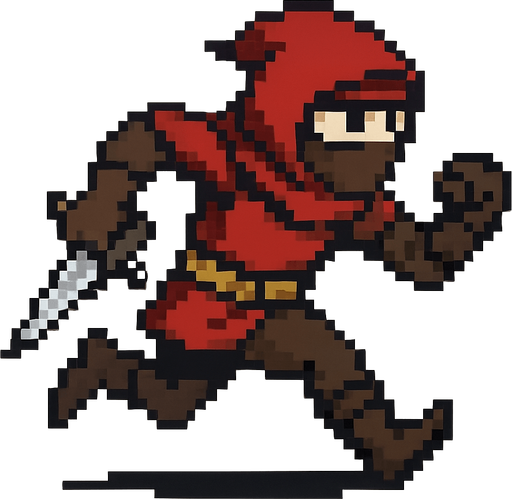 orta çağ hızlı düşman pixel art.
In-Game asset.  2d.  High contrast.  No shadows
