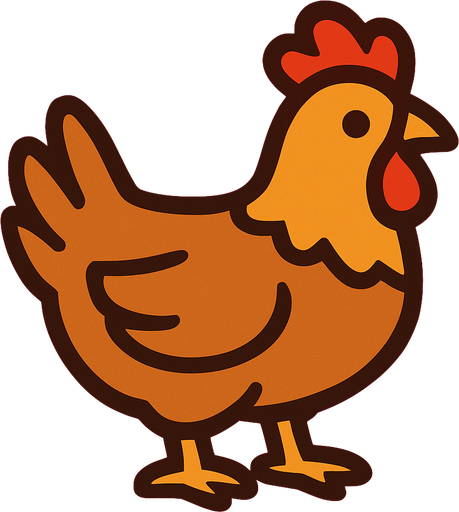 tavuk.
In-Game asset.  2d.  High contrast.  No shadows