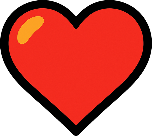 heart.
In-Game asset.  2d.  High contrast.  No shadows