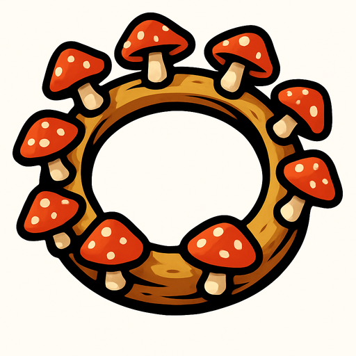 mushroomRing.
In-Game asset.  2d.  High contrast.  No shadows