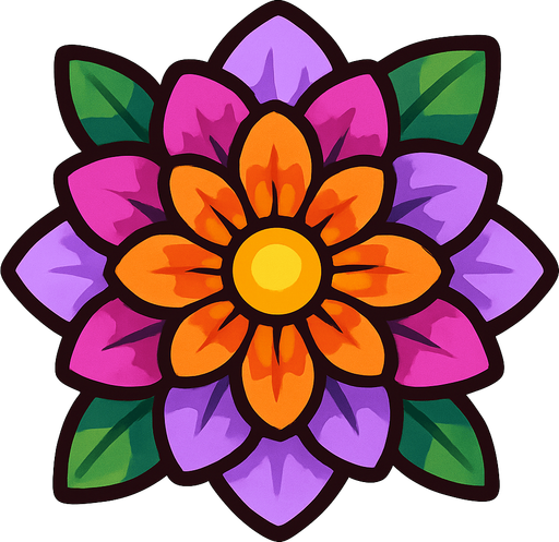 rare Bloom Burst top view.
In-Game asset.  2d.  High contrast.  No shadows