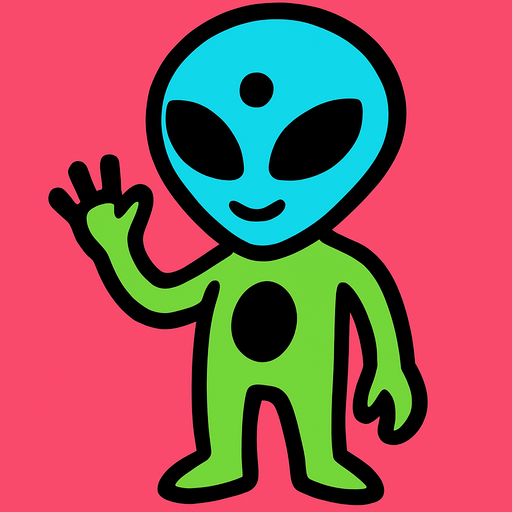 allien.
In-Game asset.  2d.  High contrast.  No shadows