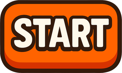 START BUTTON BİG.
In-Game asset.  2d.  High contrast.  No shadows