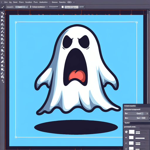 screaming ghost.
Single Game Texture. In-Game asset. 2d. Blank background. High contrast. No shadows.