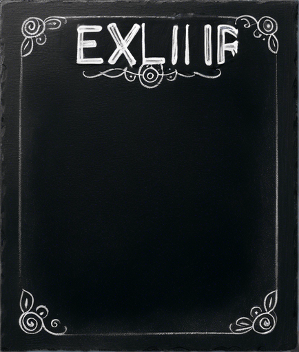 Write the Word "ELIXIR" in chalk
