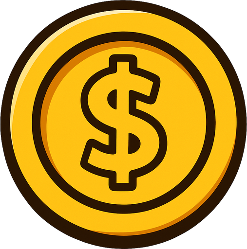 coin.
In-Game asset.  2d.  High contrast.  No shadows