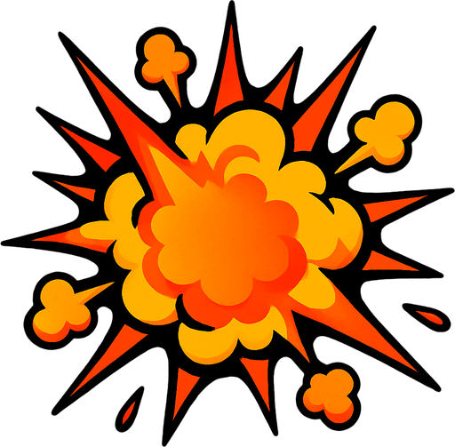 patlama efekti.
In-Game asset.  2d.  High contrast.  No shadows