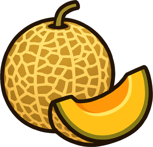 make the cantaloupe.
In-Game asset.  2d.  High contrast.  No shadows