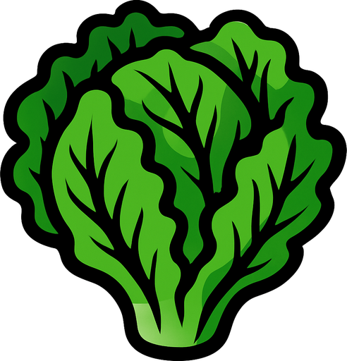 lechuga.
In-Game asset.  2d.  High contrast.  No shadows