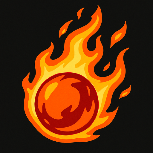 Fireball.
In-Game asset.  2d.  High contrast.  No shadows