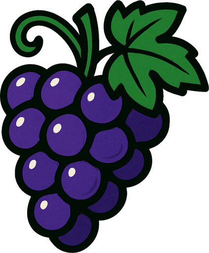üzüm resmi.
In-Game asset.  2d.  High contrast.  No shadows
