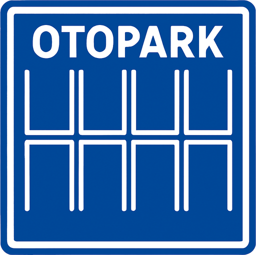 Otopark 8 slotlu.
In-Game asset.  2d.  High contrast.  No shadows