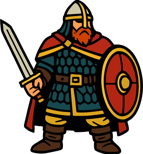 Vareg muhafızı.
In-Game asset.  2d.  High contrast.  No shadows