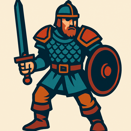 Savaşçı.
In-Game asset.  2d.  High contrast.  No shadows