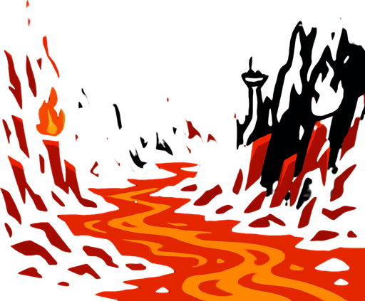 a hell back ground.
In-Game asset.  2d.  High contrast.  No shadows
