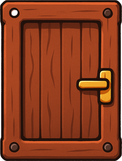 Door.
In-Game asset.  No shadows. 2d