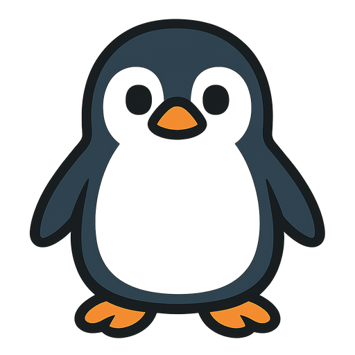 Penguin.
In-Game asset.  2d.  High contrast.  No shadows
