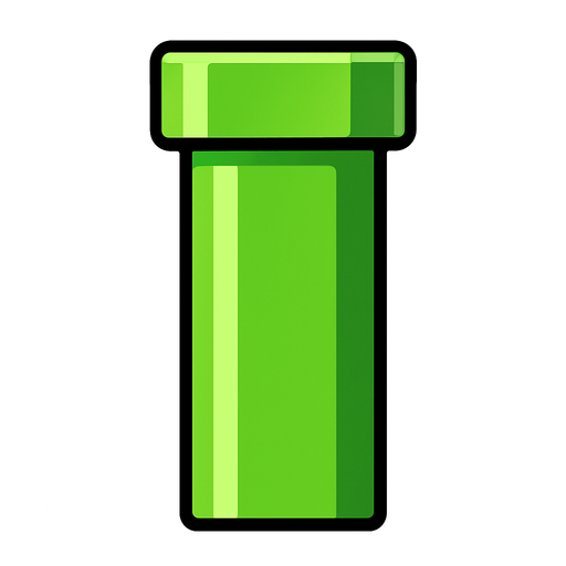 Flappy bird borusu.
In-Game asset.  2d.  High contrast.  No shadows