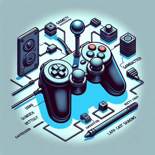 A joystick from a controller.
Single Game Texture. In-Game asset. 2d. Blank background. High contrast. No shadows.