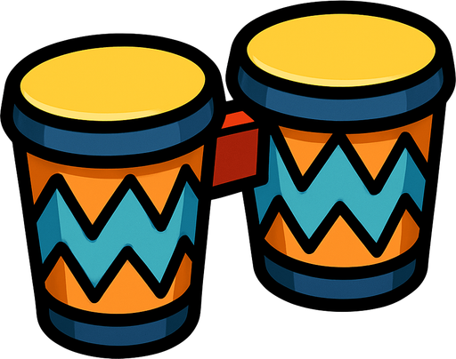 Drums.
In-Game asset.  2d.  High contrast.  No shadows