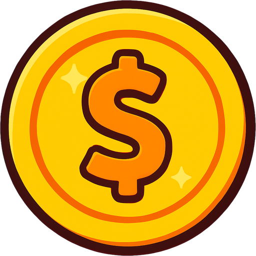 Bonus coin.
In-Game asset.  2d.  High contrast.  No shadows