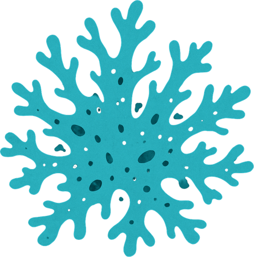 make a cyan lichen.
In-Game asset.  2d.  High contrast.  No shadows. very simple