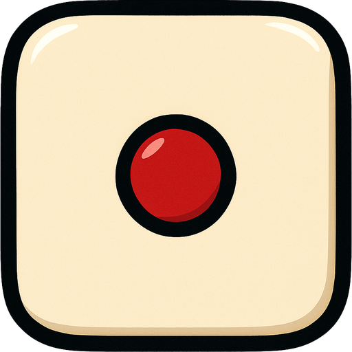 1 zarı. Deliği kırmızı. Kenarları yumuşatılmış (edge). Tek yüz..
In-Game asset.  2d.  High contrast.  No shadows. Casino