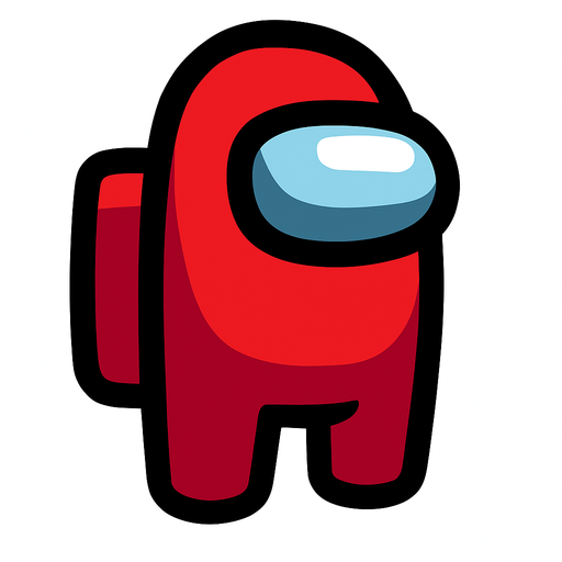 among us imposter.
In-Game asset.  2d.  High contrast.  No shadows
