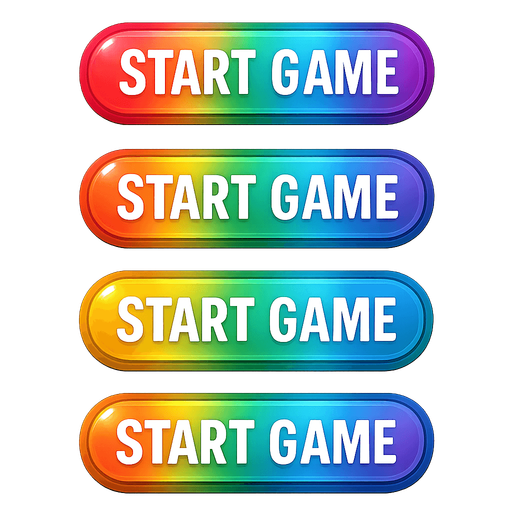 same buttons with rainbow colors